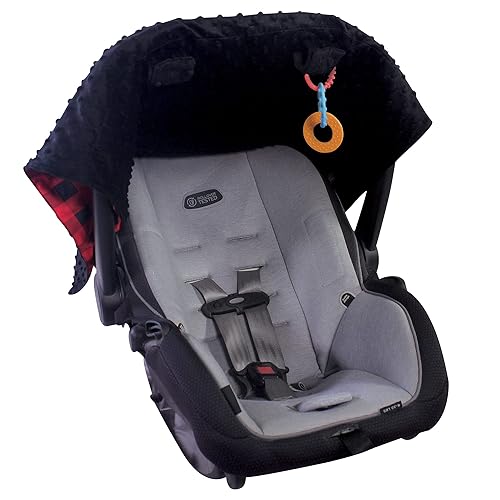 Miniatura 2 de Hudson Baby Asiento de coche reversible para bebé unisex y toldo para cochecito, a cuadros, talla única