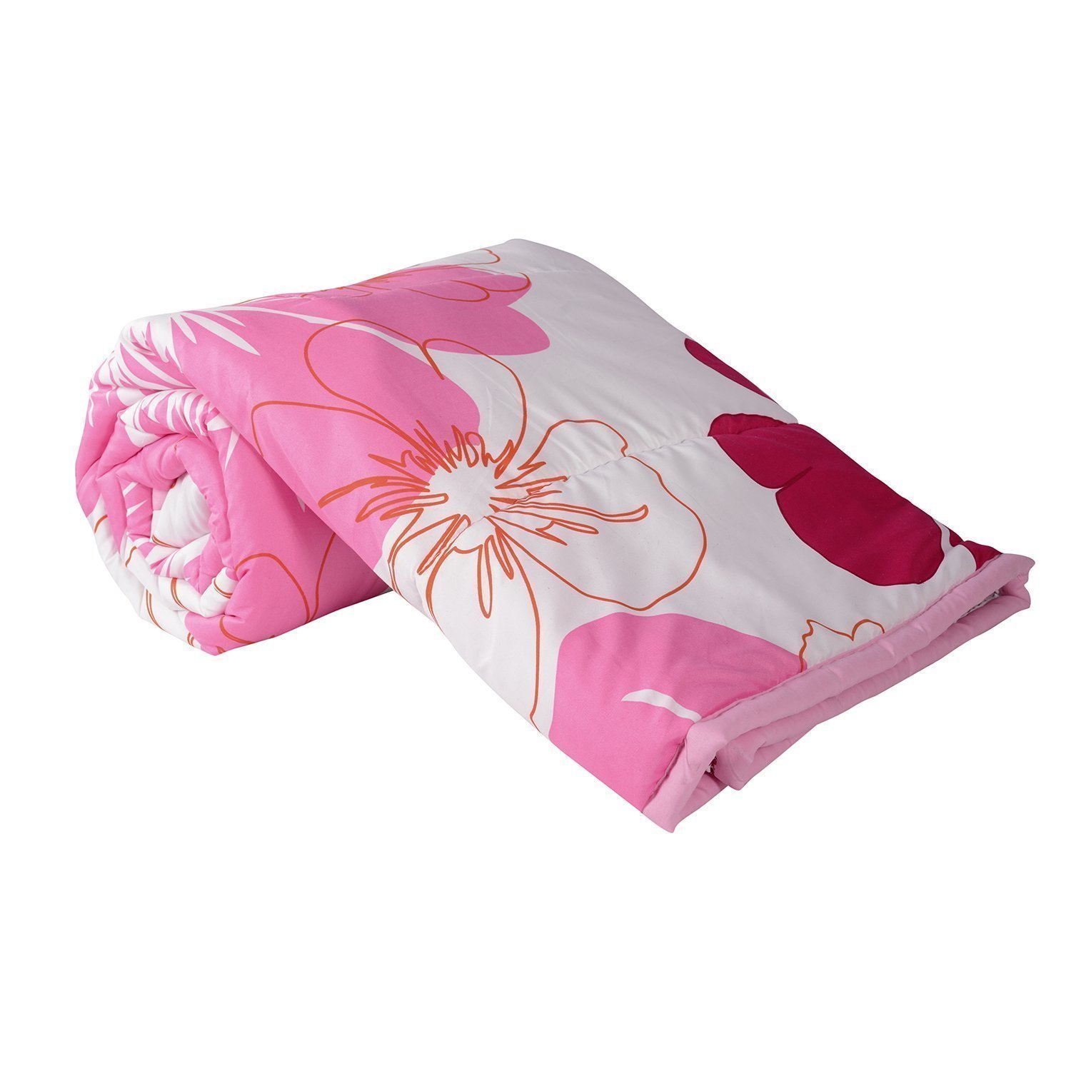 MISHIKA Cotton Printed Dohar/AC Blanket for Single Bed Size|Ultrasoft & Lightweight Floral Comforter | Reversible All-Season Dohar Blanket 56 x 88 inch, (1, Big Pink, Single)-image-41