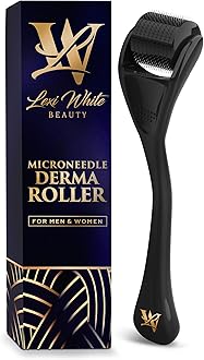 Derma Roller for Skin, Hair & Beard – Women and Men Titanium Microneedling Roller for Face & Scalp, Safe & Easy to Use 0.25mm