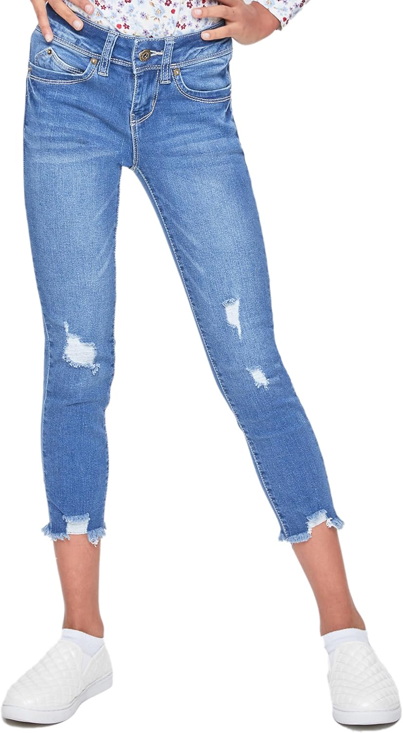 YMI Girls' YMI Jeans Girls Wannabettafit Ankle Jeans with Dogbite Hem