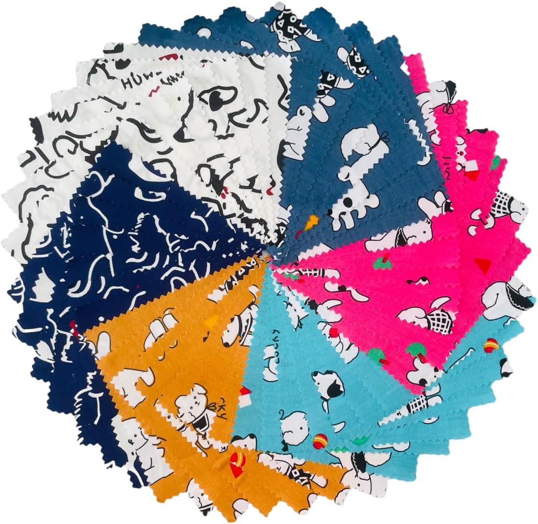 Cotton Fabric Squares 5x5 Charm Packs for Quilting 5 inch