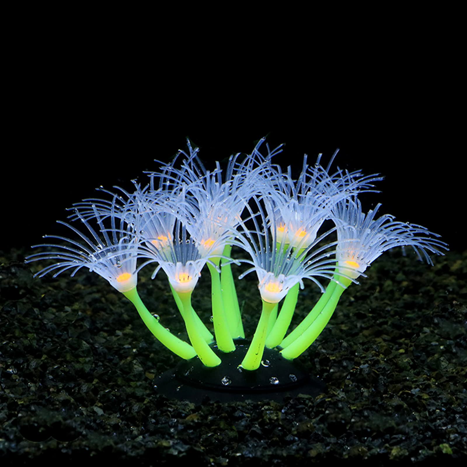 Corail artificiel lumineux en silicone pour aquarium, terrarium phosphorescent, faux corail ornement plante
