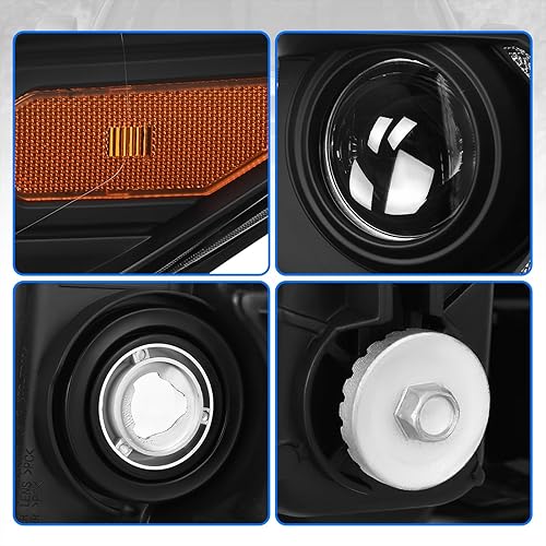 Miniatura 5 de DWVO Conjunto de faros delanteros compatible con Tacoma 2016, 2017, 2018, 2019, 2020, 2021, 2022, para el lado del pasajero y del conductor, carcasa