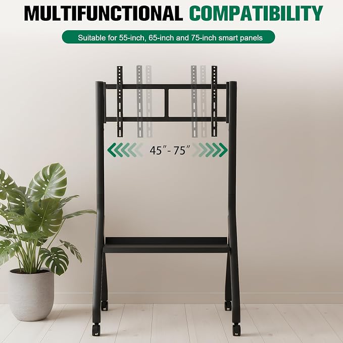 Soporte móvil ajustable para pantallas 42-75 pulg. miniatura 6