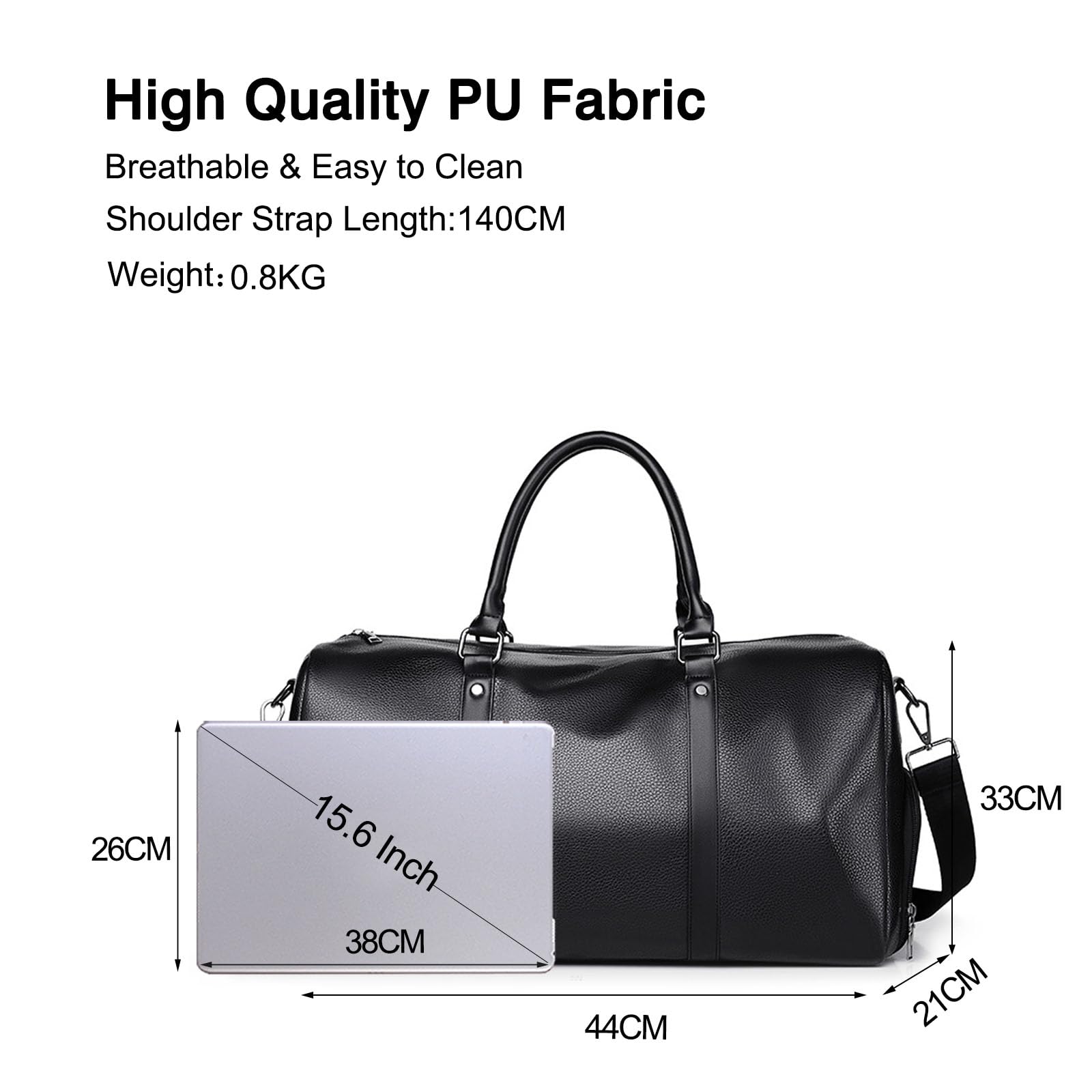 FANDARE Borsoni Donna Uomo Borsone da Viaggio Bagaglio a Mano Borsone da Cabinada Viaggio con Scomparto per le Scarpe Borsa Sportiva Borsone da Palestra Borsa da Weekend Impermeabile Pelle Tote Bag