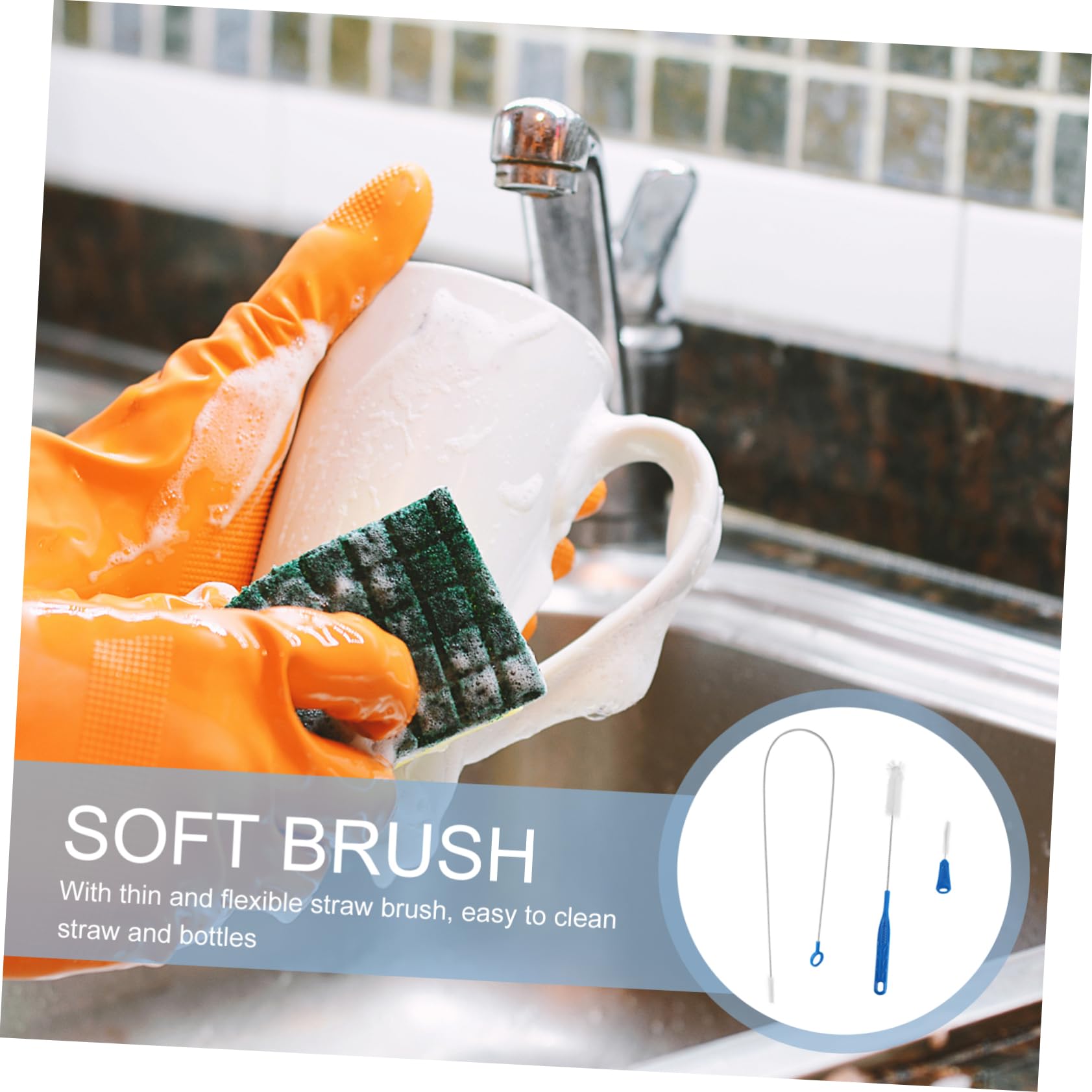 FRCOLOR 9stücke Teiliges Set Flexible Reinigungsbürsten Für Flaschen Und Röhren Hygienische Von Babyflaschen Wasserflaschen Und Langlebige Kratzfreie Materialien Weiß