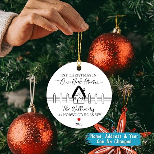Miniatura 3 de Adorno de nuestra primera Navidad en nuestro nuevo hogar, regalos para casa nueva, adorno personalizado de Navidad para el nuevo hogar, regalos de