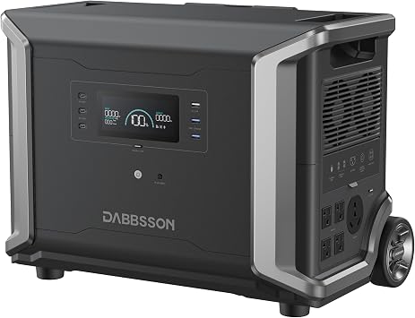 Dabbsson 3430Wh Portable Power Station, DBS3500 Solar Generator for Home Use, Power Outage, Outdoors, Camping, RVs, 3600W Pure Sine Wave, Fast Charging EV Semi-Solid State LiFePO4 LFP Battery