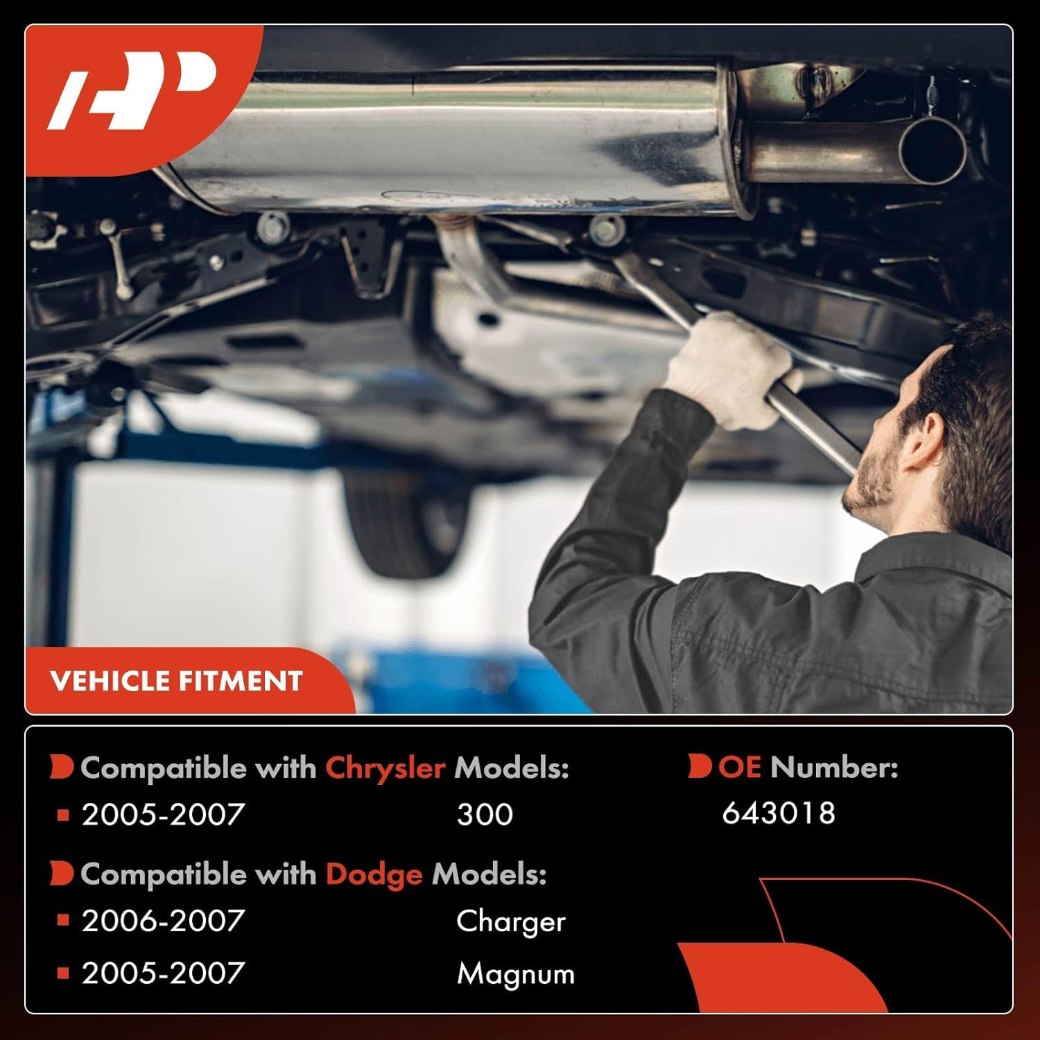 A-Premium Right Catalytic Converter Kit Direct-Fit Compatible with Dodge Charger 2006-2007 5.7L, Magnum 2005-2007 5.7L & Chrysler 300 2005-2007 5.7L, EPA Compliant