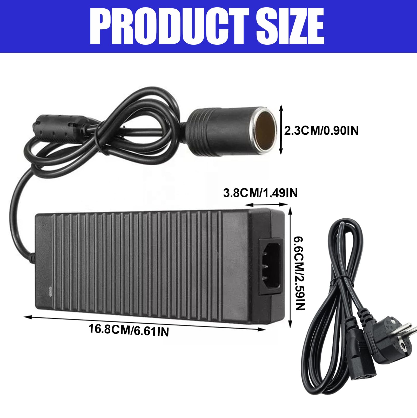 Convertitore 220V A 12V 180W/15A Con Presa Accendisigari - Per Frigorifero Auto E Device Elettrici - Foto 9