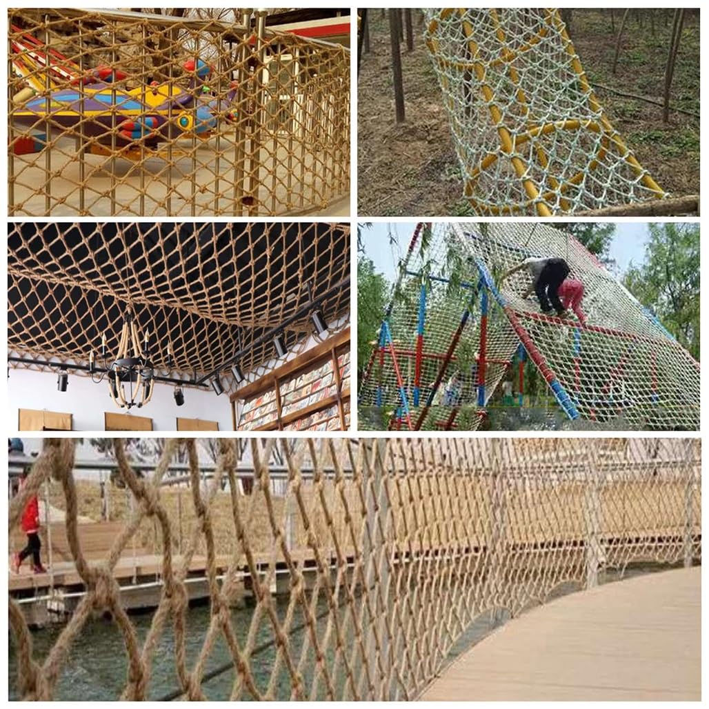 Outdoor Kletternetz C Sicherheitsnetz für Spielplätze Kletterwände und Schaukelsets 1x1m (3.3x3.3ft) Zaun Fahrzeuglast