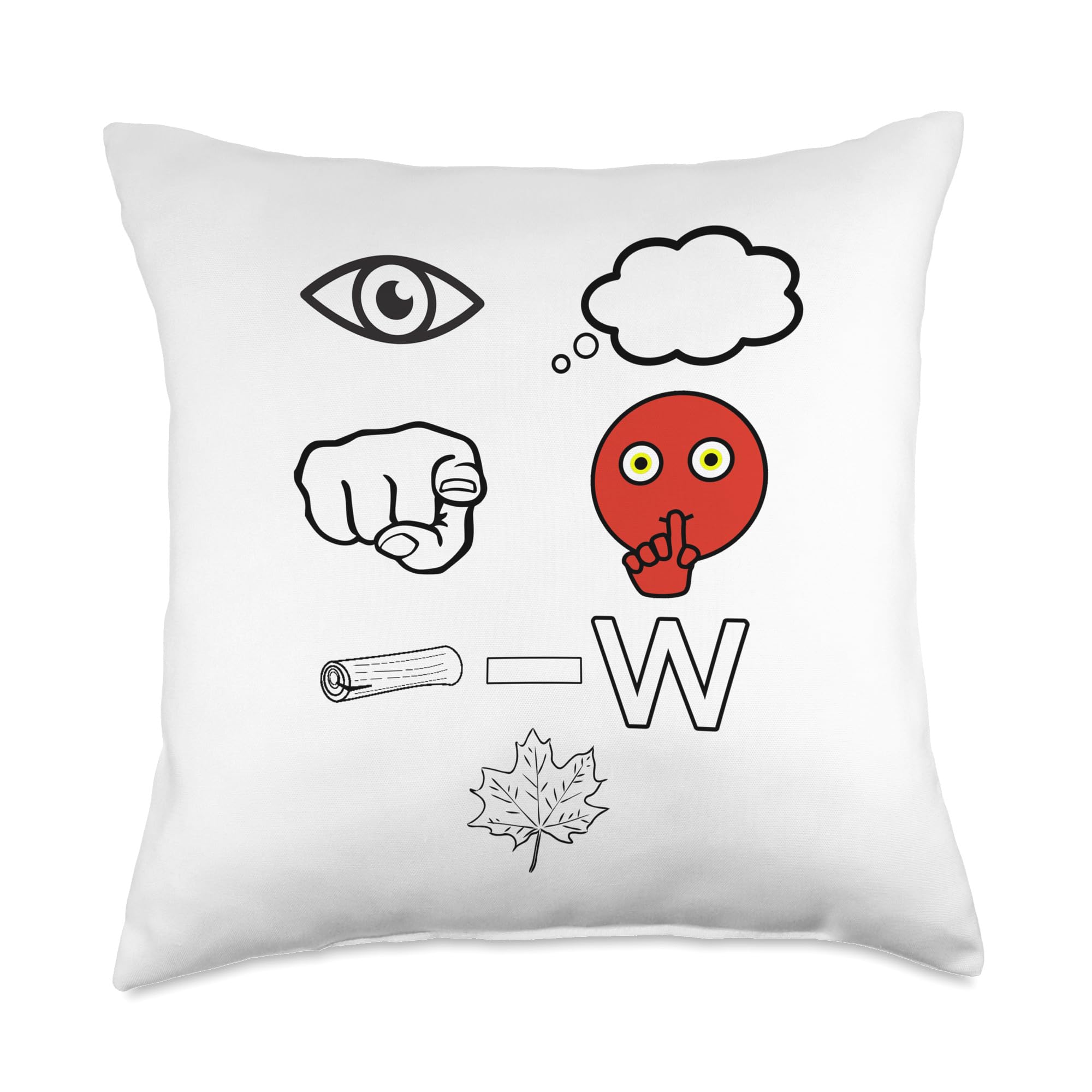 Sivart Styles I Think You Should Leaf Throw Pillow, 18x18, Multicolor