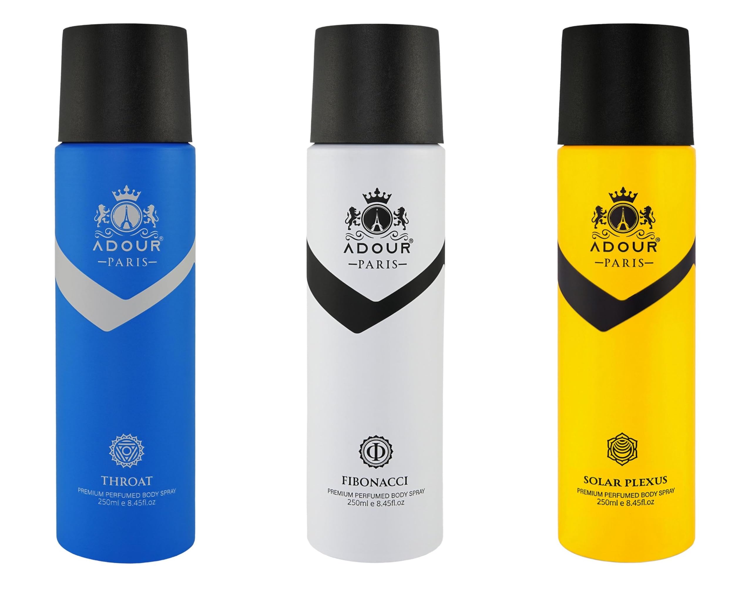 Adour Paris Deodorants Set for Men & Women | Long-Lasting - Premium Luxurious Fragrance | Fresh Aromatic Deodorant Combo, Daily Use, 250ml x 3 Bodyspray - Premium Eau de Parfum-picture-10