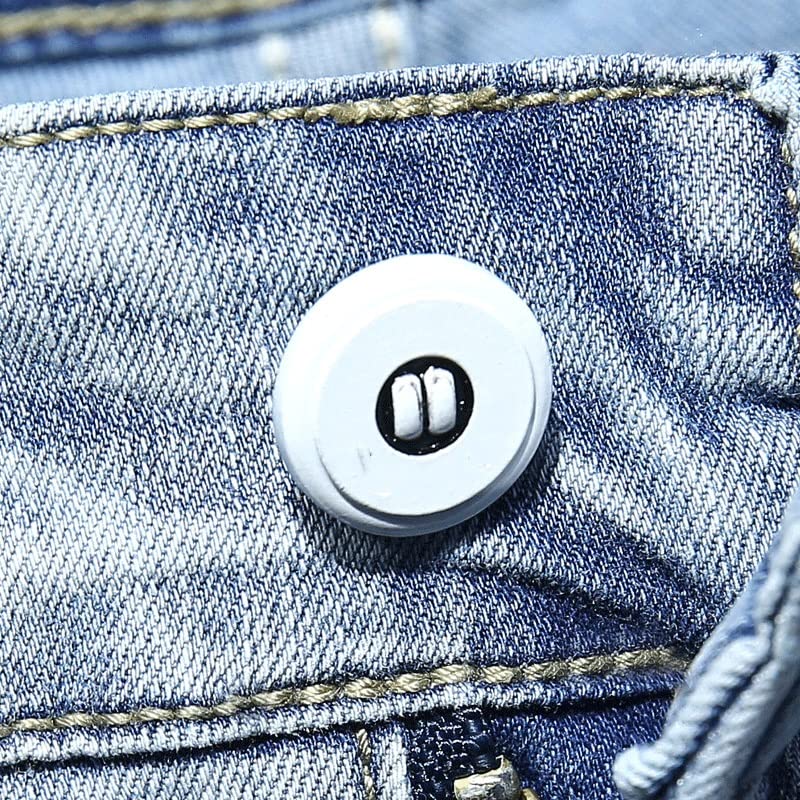 Jeans masculin à grosse poche droite style décontracté bleu clair - 6