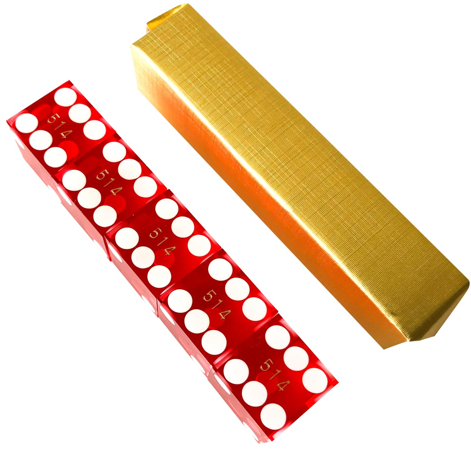 Yuanhe Craps Tischplatten-Set – inklusive grüner Craps-Diamant-Pyramide, Gummi-Filzwand, Casino-Qualität, AAA-Präzisions-Serialisiertes, 19 mm Würfel-Set, Pokerhändler-Button