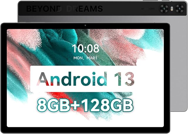 UMIDIGI Android 13 Tablet (8+128GB),10.5 inch FHD Display Android Tablet, Dual SIM 4G Unlocked with 2.4G/5.0G WiFi Tablet,7500 mAh Mega Battery Gaming Tablet, Support 1 TB Expandable Tablets