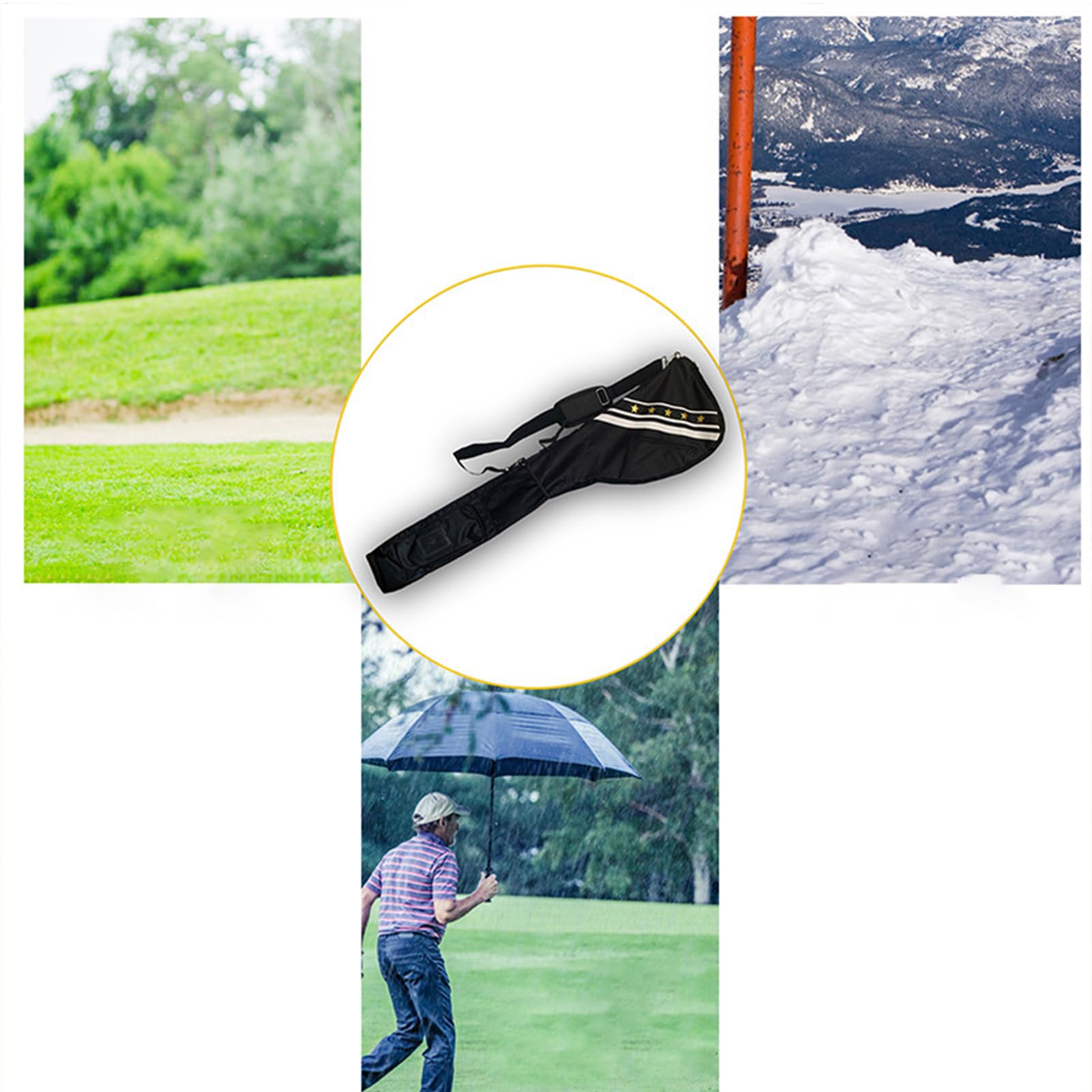 Torba Golfowa Przenośna Przechowywanie 7-10 Kijów Golfowych