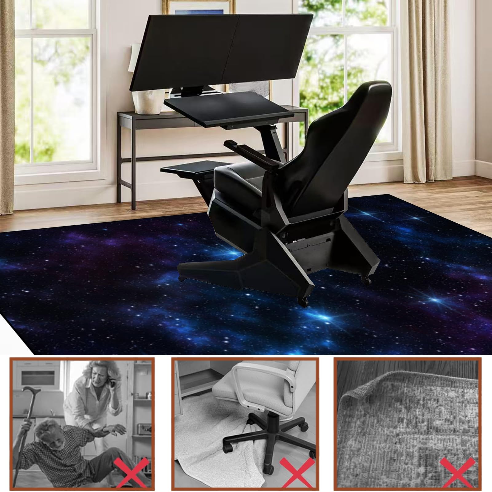 Mata ochronna Podłoga na wózku inwalidzkim biuro antypoślizgowa mata podłogowa krzesło gamingowe mata podłogowa 200 x 210 cm mata ochronna na twarde podłogi laminat parkiet