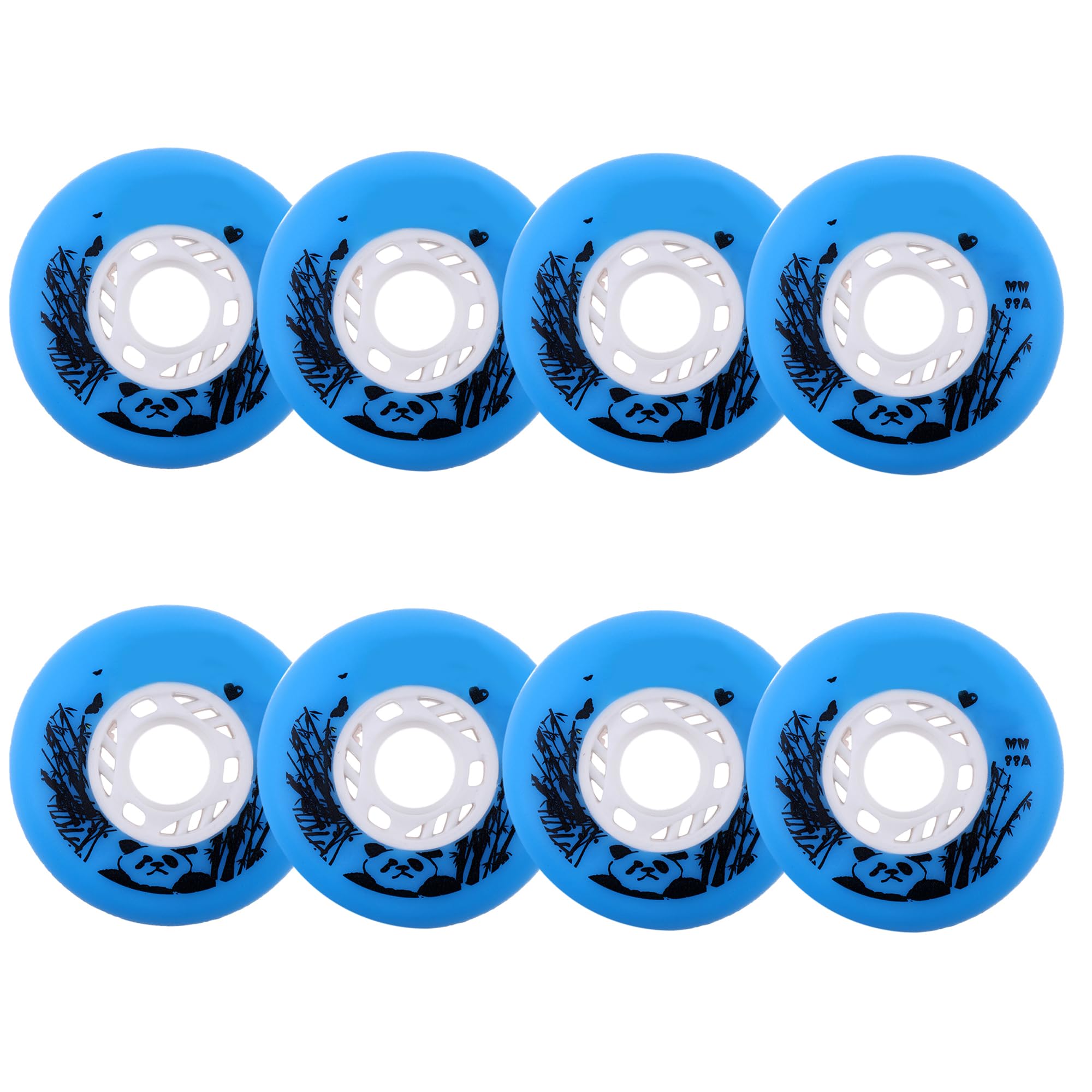 Ruote di Ricambio per Pattini in Linea, per Esterni e Interni, Confezione da 8, 72/76/80 mm, 88A, Ruote di Ricambio per Pattini a rotelle.