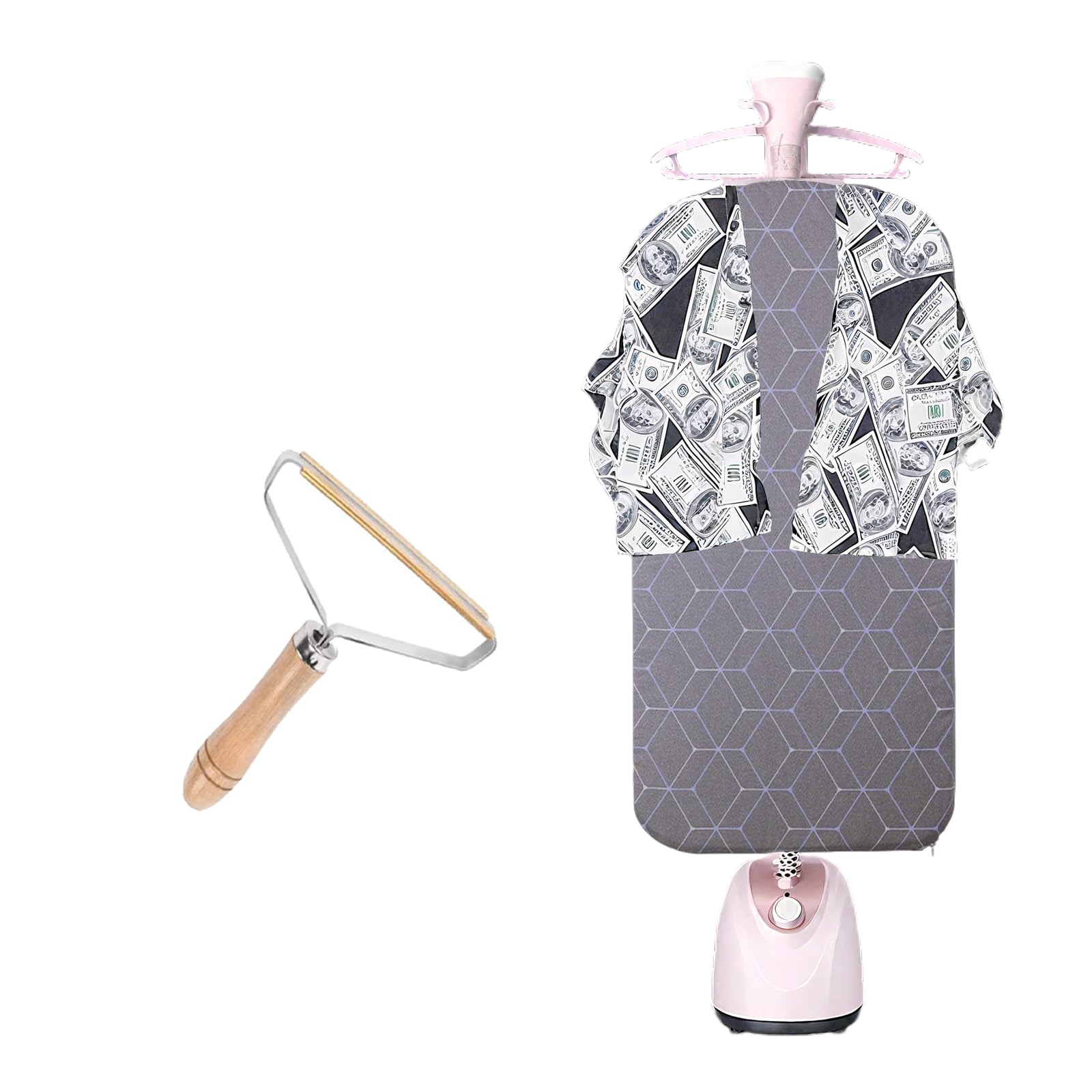 HomeToDou Hanging Steamer Board - Over The Door Steamer Pad & Stand for Steaming Clothes | Foldable Steam Board & Garment Steamer Rack | Multi-Functional Steamer Pad with 360° Rotatable Hook