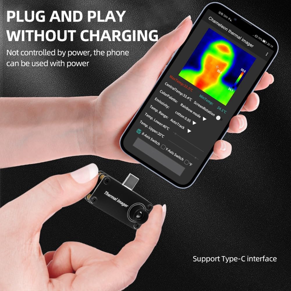 Mini cámara termográfica infrarroja USB, 20℃-1000℃, medidor de temperatura para control de aplicación OTG, termodetector multifunción