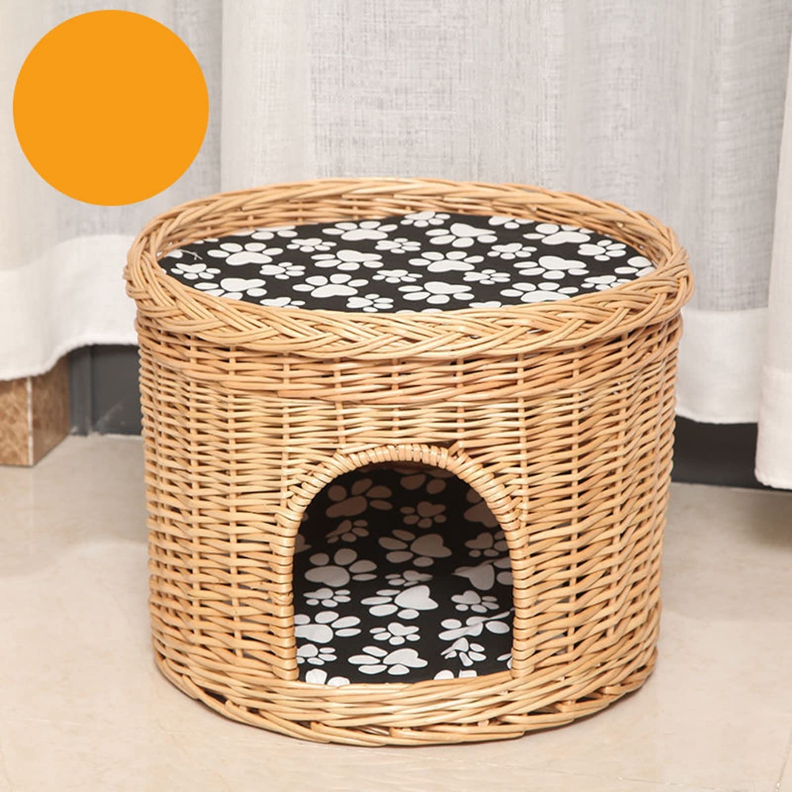 柳編みハウス二層 犬 猫カゴ ペットベッド ラタン ペット用天然素材 細工品 Amazon.co.jp: 柳編みハウス 二層 犬 猫カゴ ペットベッド