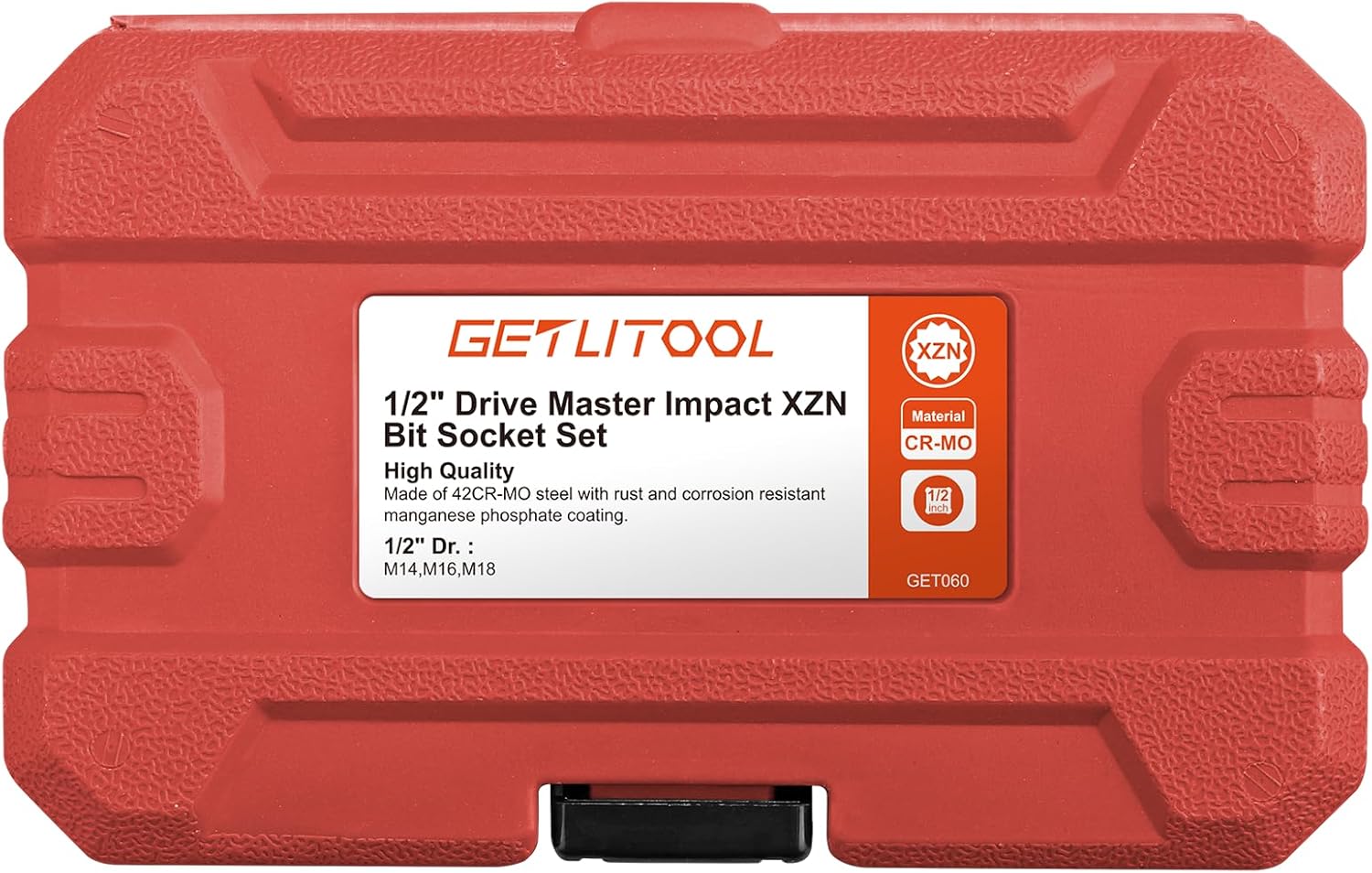 GETLITOOL 6PCS Impact XZN Bit Socket Set, M14 M16 M18 1/2" Drive CR-MO Triple Square Spline Bit Socket Set for Automotive & Mechanical Repairs, Mechanical Maintenance, Tools for Men's Gift