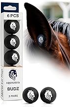Equinavia BudZ Horse Ear Plugs (6 Count) | Equestrian Noise Reduction Soft Foam Balls - Black - Horse