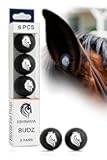 BudZ Horse Ear Plugs (6 Count) | Equestrian Noise Reduction Soft Foam Balls - Black - Horse