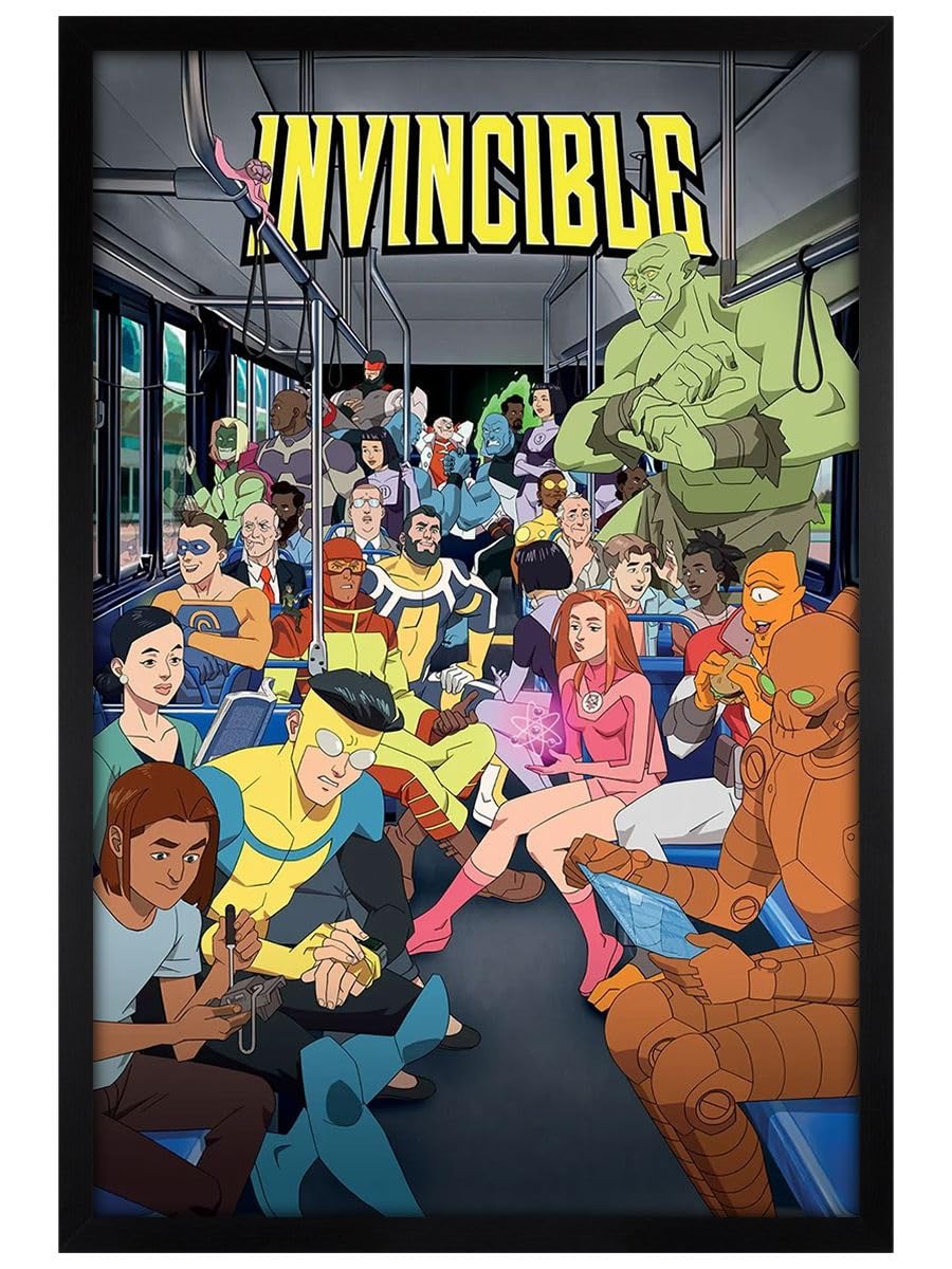 Grindstore Invincible (Key Art) Maxi Poster - Black Wooden Framed