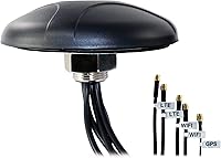 Vista 9 de Proxicast Antena combinada 5 en 1 de bajo perfil 2x2 MIMO 4G/5G + Wi-Fi + GPS de montaje en tornillo compatible con Cradlepoint, Digi, Peplink