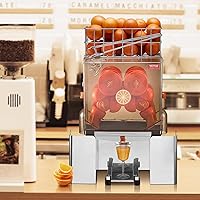 Vista 8 de VEVOR Commercial Orange Juicer Machine, 120W Automatic Juice Extractor, Stainless Steel Orange Squeezer for 20 Oranges Per Minute, with Pull-Out