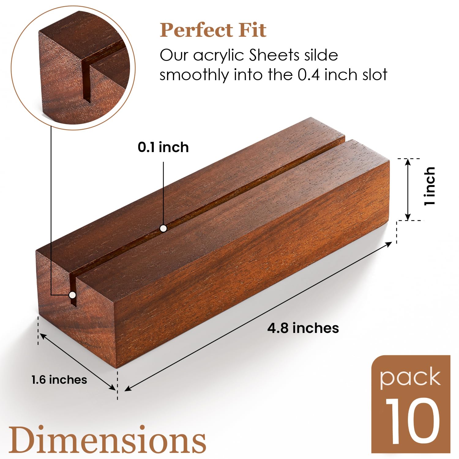 Amazon.com: Tidita 10 pcs Acacia Wood Place Card Holder - Wooden