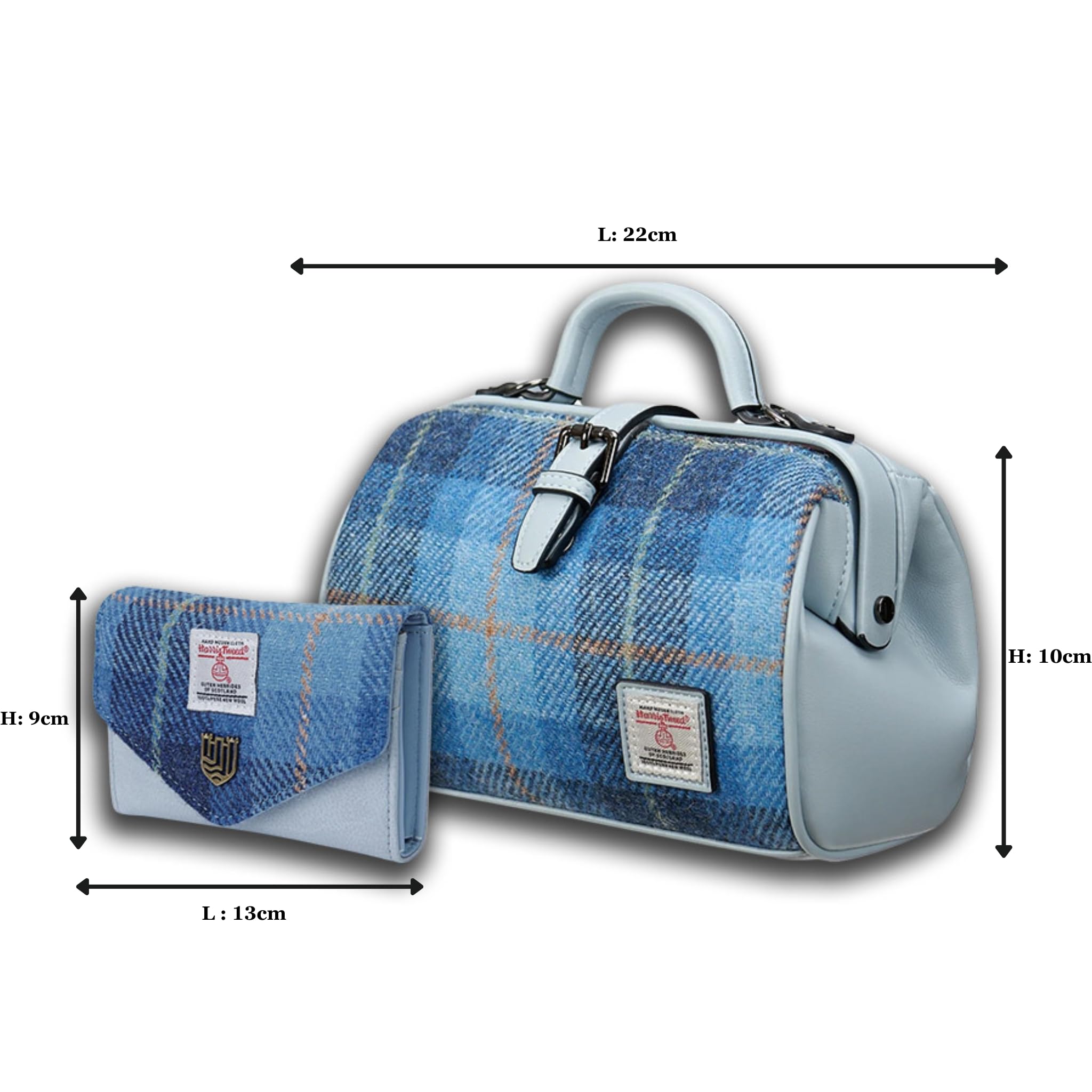 Islander Harris Tweed Arzttasche mit kleinem Verschluss, mittelgroß, Geschenkidee