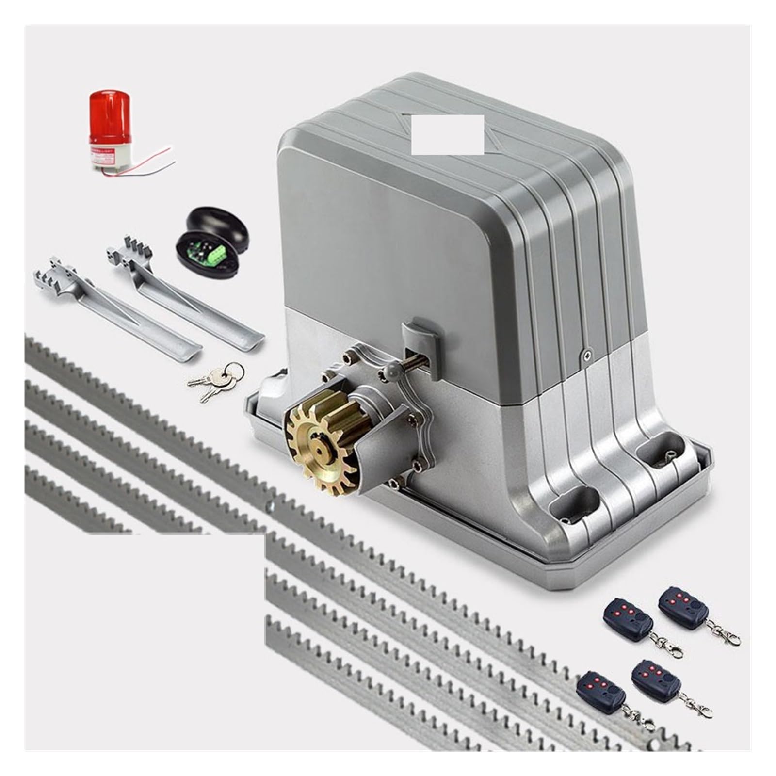 Automatic Gate Opener, 1800KGS Automatic Sliding Gate Operator of AC220V/110V Motor As Door Closer Engine(Sensor,Button,lamp, Optional)(KIT7)