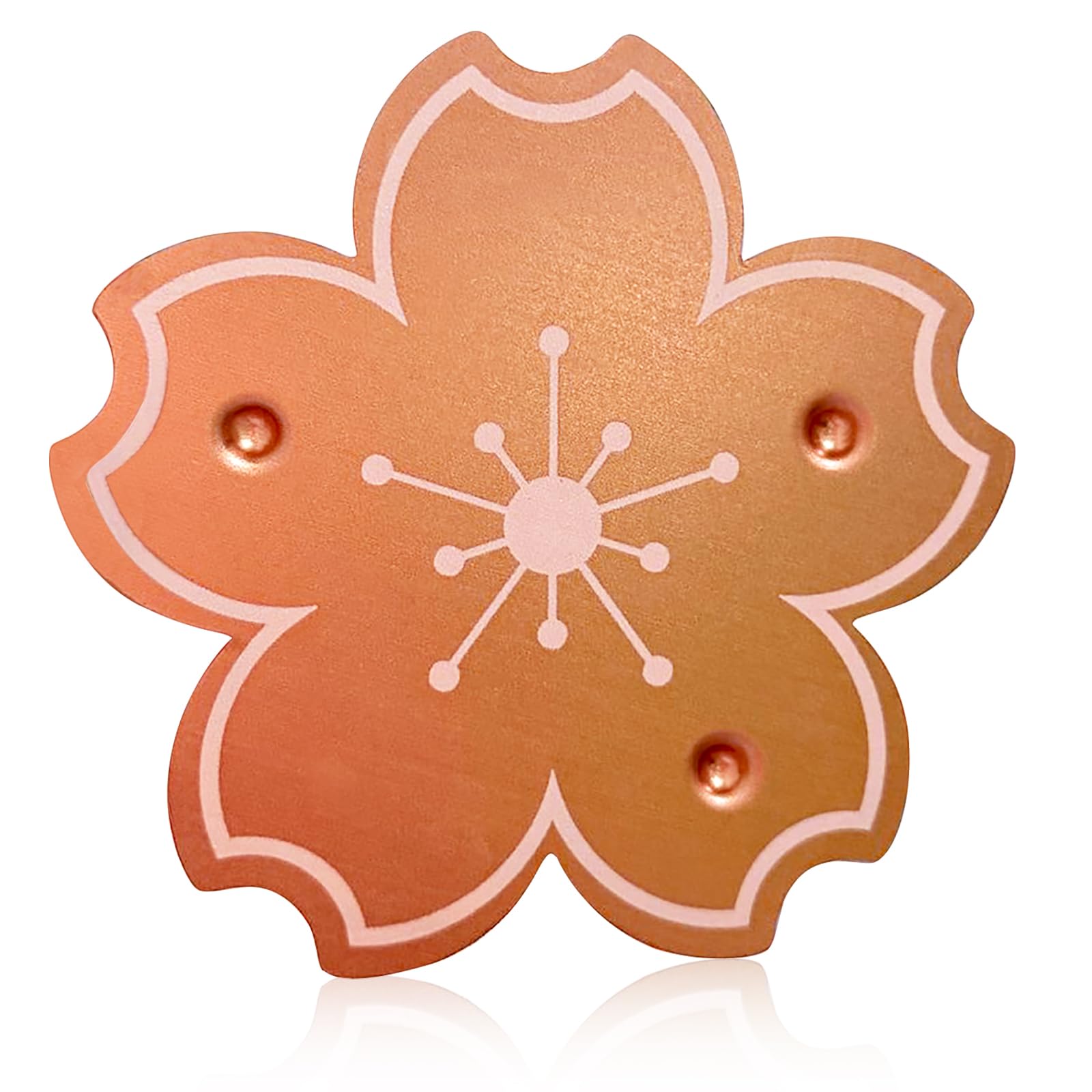 Copper Bird Bath Disk,3.94in Flower Shape Triple-Point Support Bird Bath Purification Disc Birdbath Cleaner,Pure Copper Plate for Physical Clean Water All-Season Safe Water Purifier for Outdoor Bowls