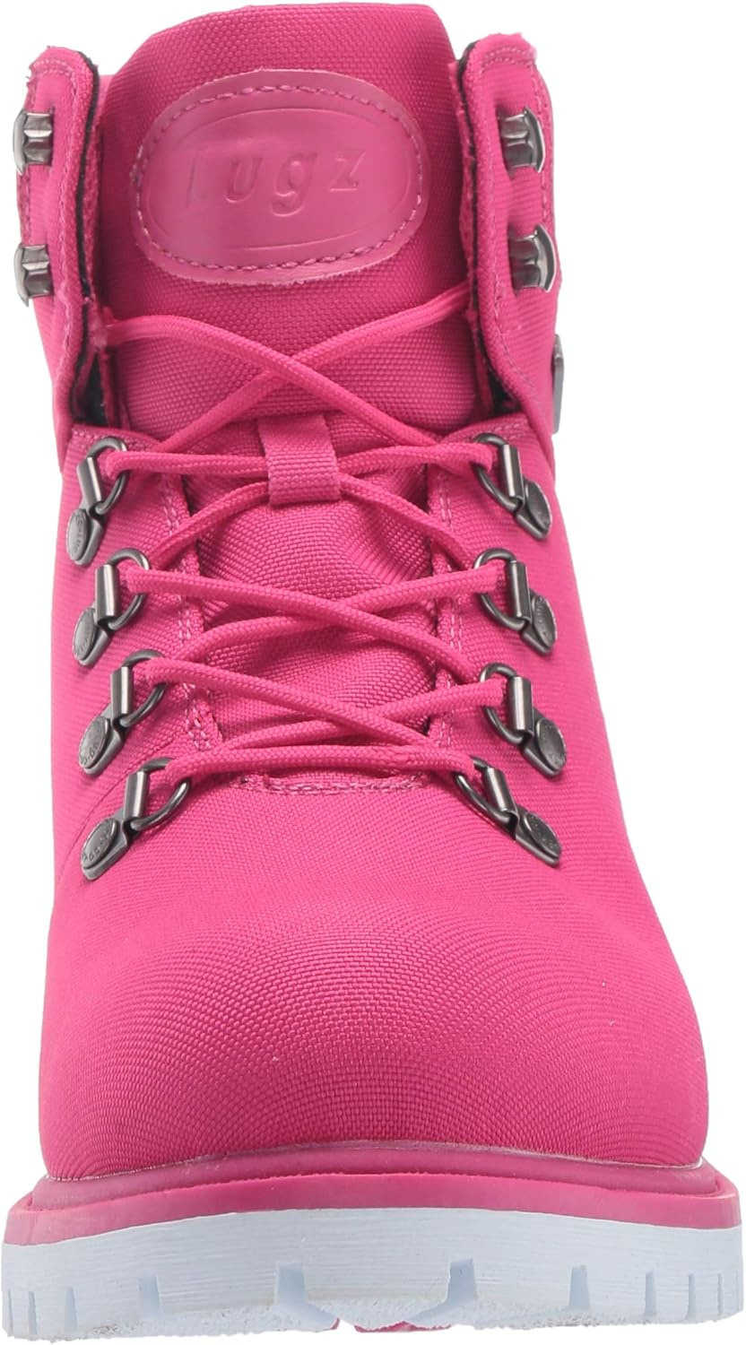 Lugz Women's Grotto Ii Lace Up Hiking Boots Fashion 7.5 Deep Pink/White