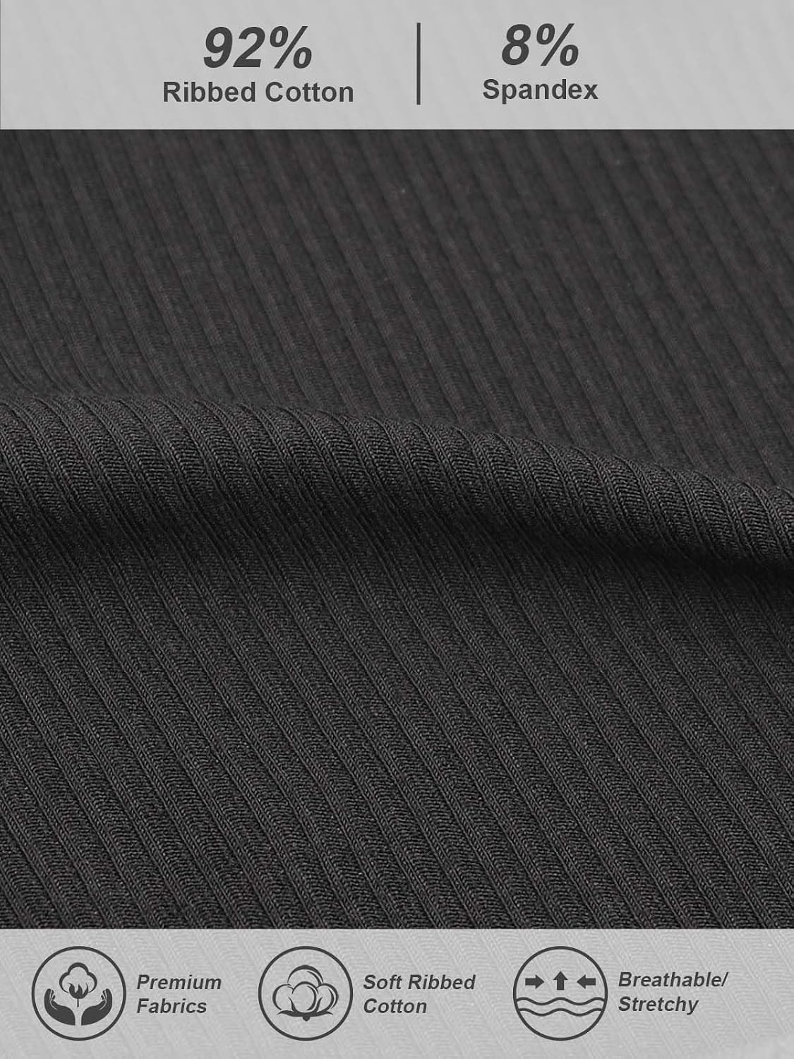 Women's High Waist Breathable Seamless Sport Ribbed Cotton Thong Panties No Show Underwear Plus Size
