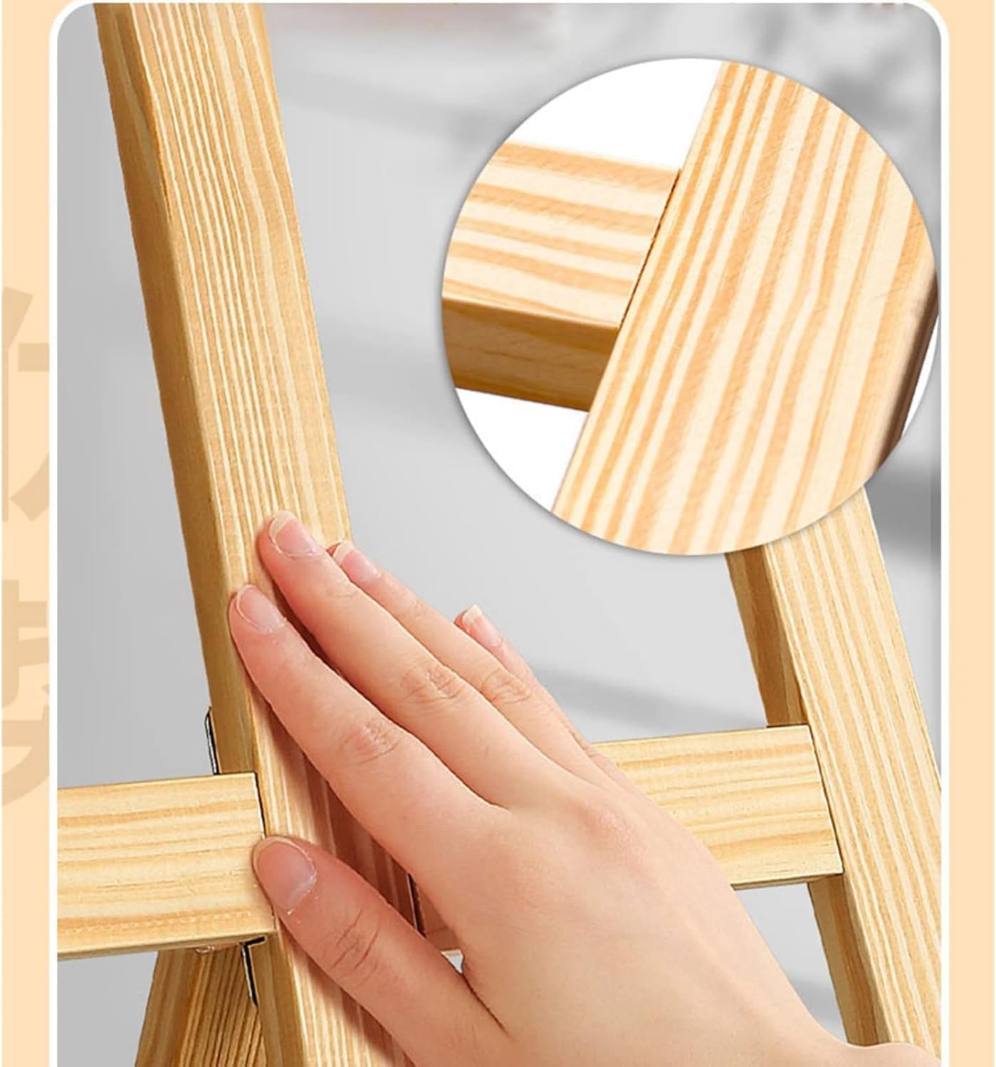 Cavalletto per artisti, cavalletto in Legno con Struttura a A, Pieghevole, Portatile, per Pittura, Disegno e Esposizione, Facile da Montare.