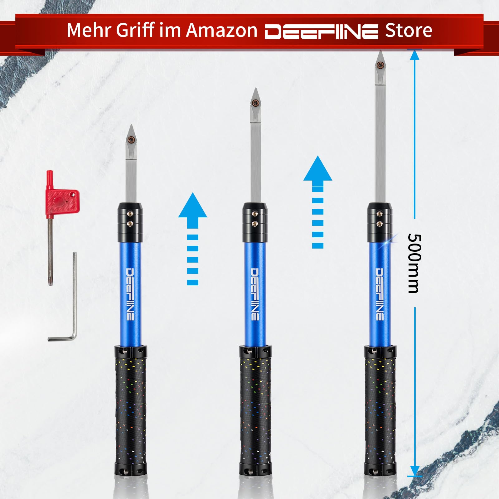 Drechseleisen Set mit Hartmetall-Schneidplatten, verstellbare Drechselmesser, Drechselwerkzeug-Satz für Holz(7PCS)