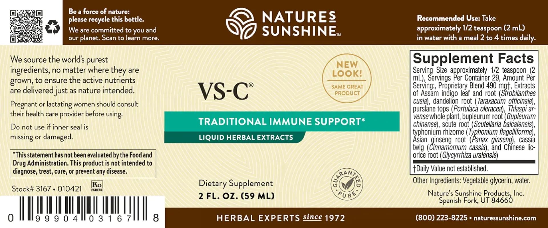 Nature's Sunshine VS-C Liquid, 2 fl. oz., Kosher | Natural Immune System Support and Healthy Respiratory Tract Defense — Amazon image 3
