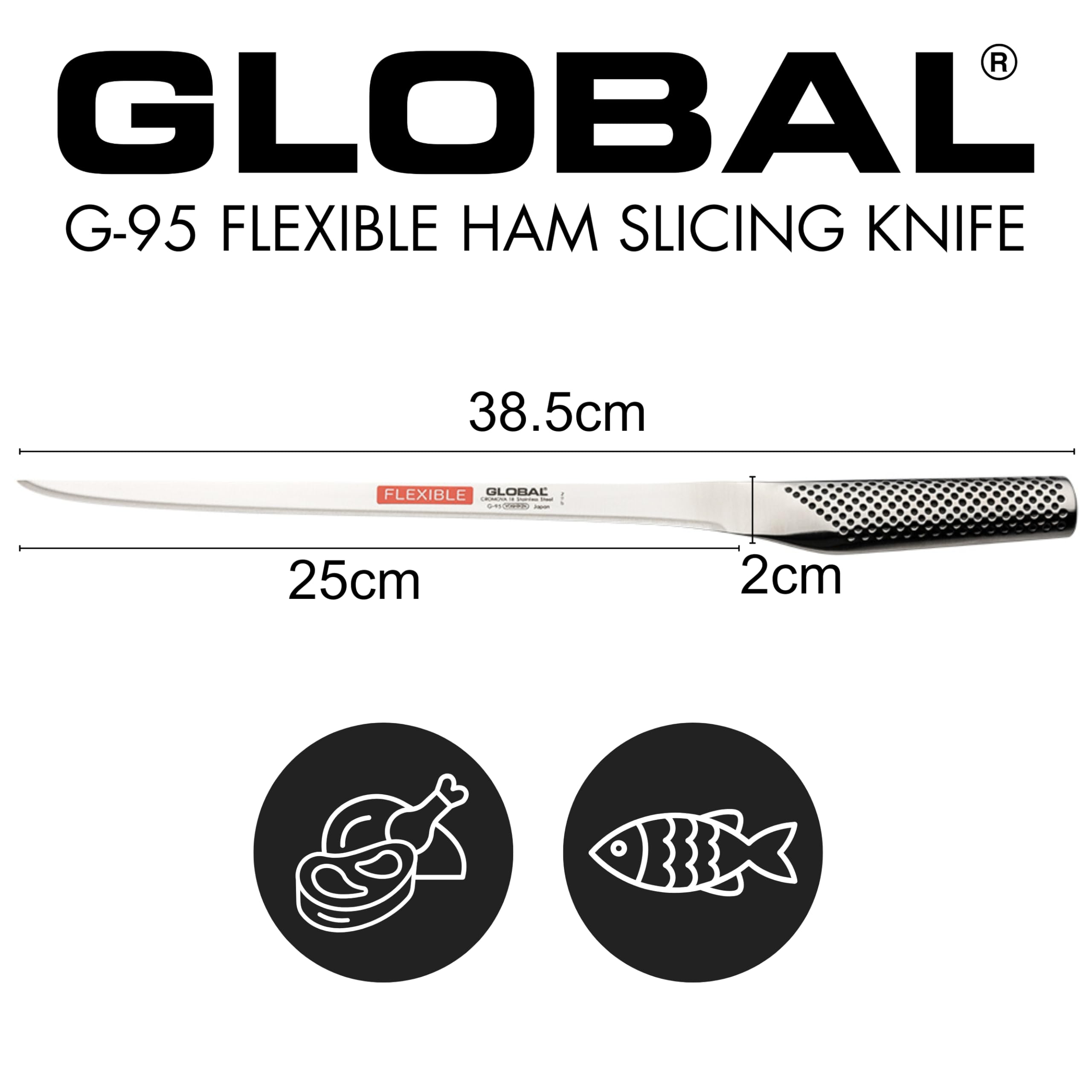Global Coltello prosciutto Spagnolo Flessibile