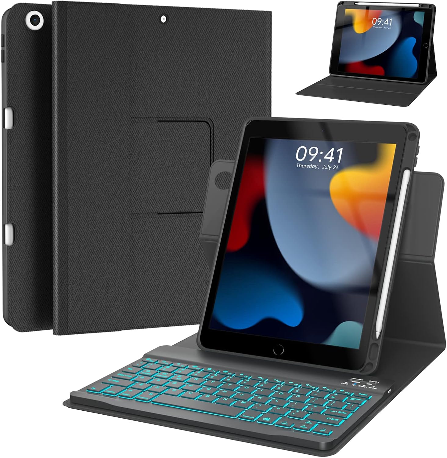 BLUTLOTUS iPad 9th Generation Case with Keyboard 360