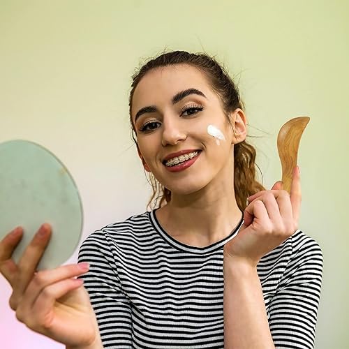 Miniatura 6 de FUOYLOO Wood Facial and Body Scraping Massage Boards for Skin Smoothing and Tension Relief, Sturdy Wooden Massagers