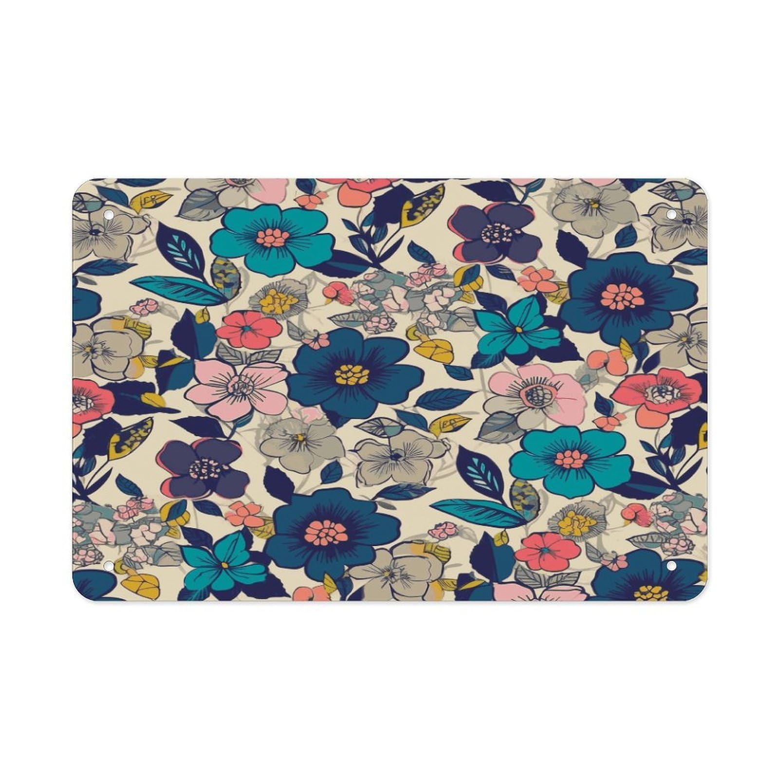 Fodpand Style Flowers2 Wall Art Metal Signs Tin Sign