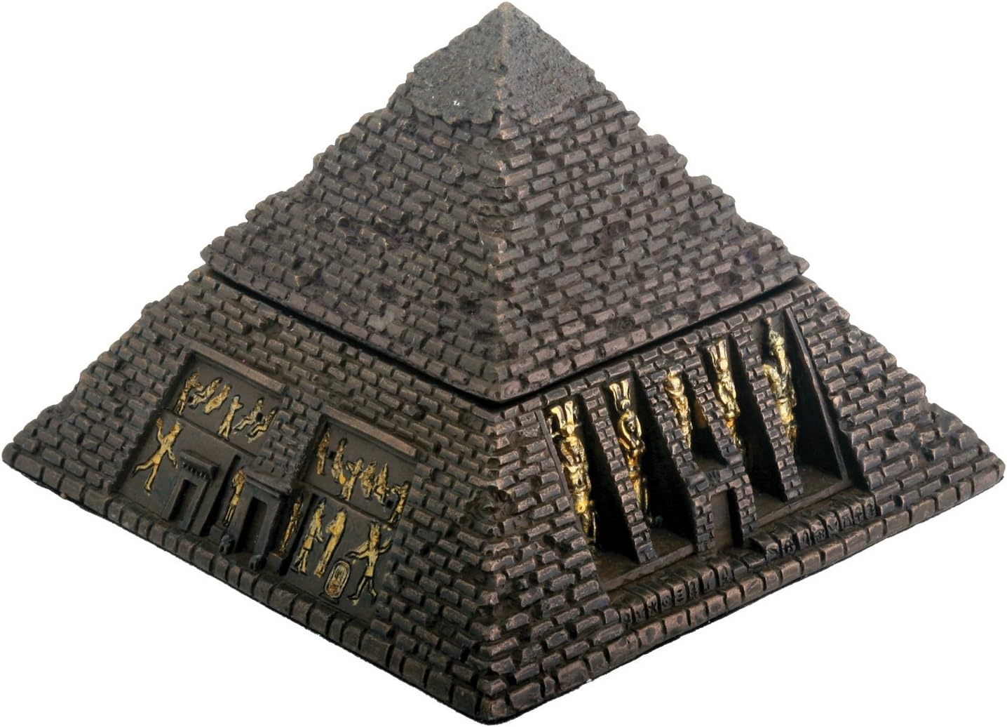 YTC Egyptian Sm. Bronze Pyramid Trinket Box - Egypt Jewelry Container
