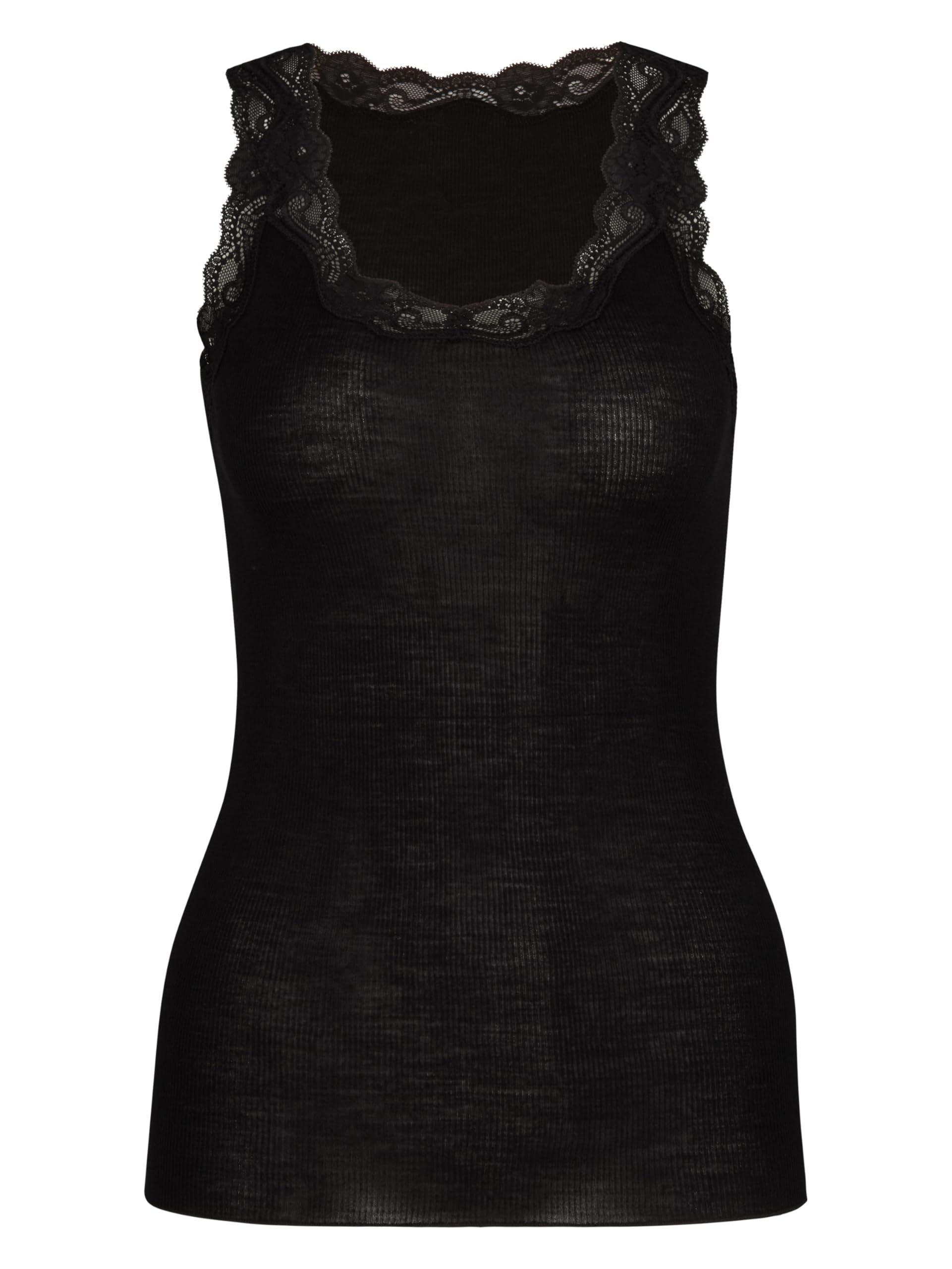 CALIDA Richesse Lace Top Damen, aus Wolle-Seide, Feinripp, naht- und saumfrei, temperaturausgleichend