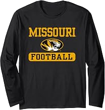 Elite Authentics Missouri Tigers Football Officially Licensed Black XX-Large Modern Long Sleeve T-Shirt