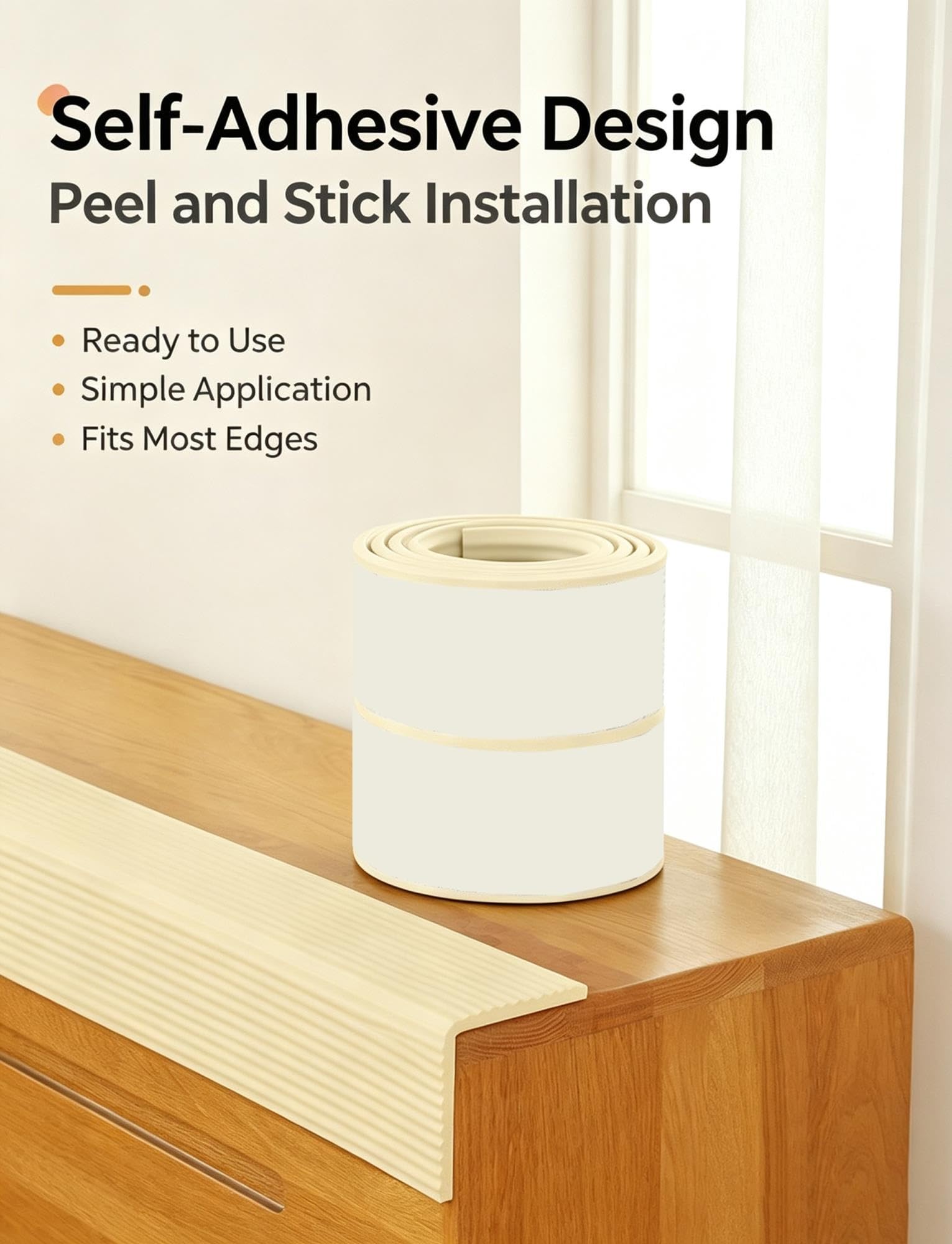 Protection de Bord de Meuble en Mousse, Rouleau Autocollant
