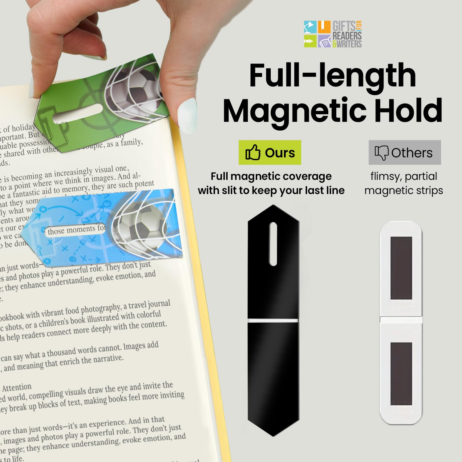 Linemarker Page Marker | Book Holder | Magnetic Bookmarks Set of 2 | Magnet Page Holder Clip for Reading | Book Marker | Gift Idea for Readers, Book Lovers